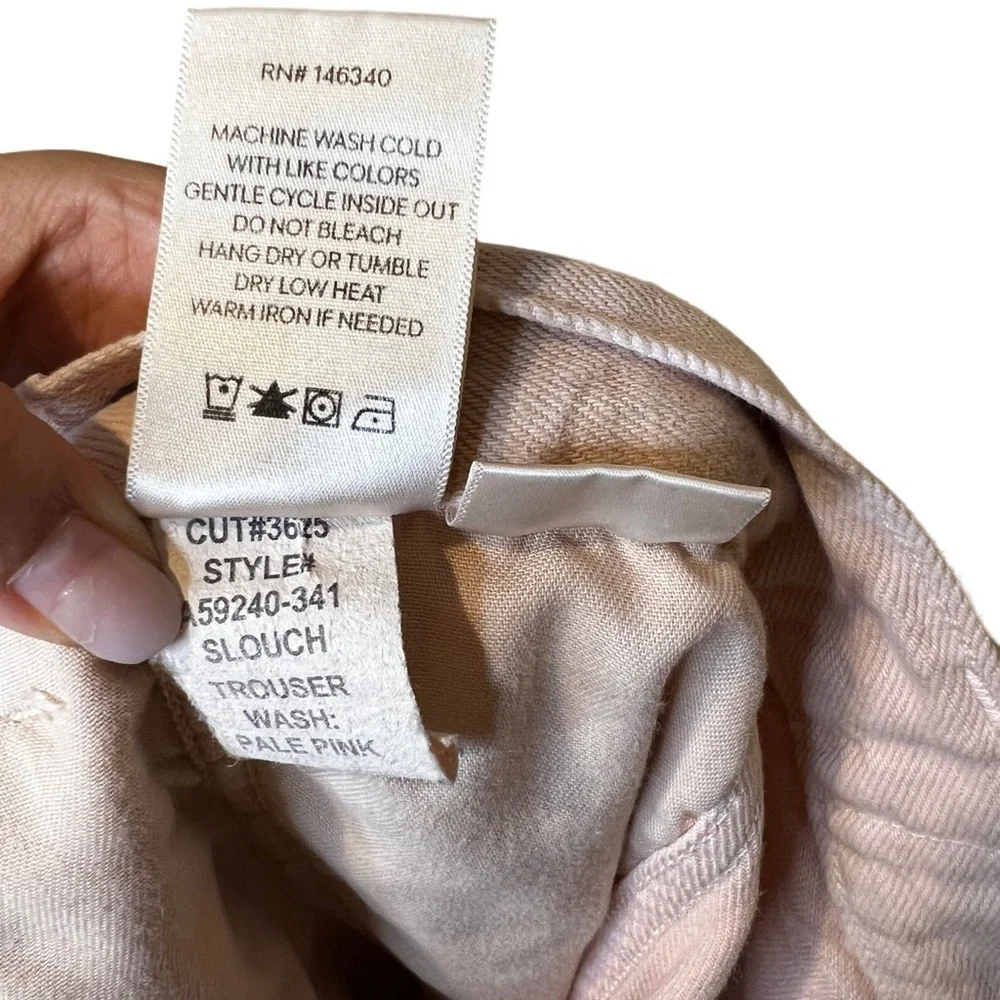 AMO Slouch Trouser Size 32 Pale Pink